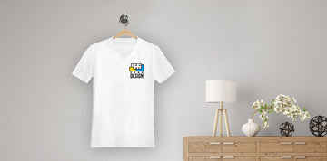 Men's Scott Polo V neck White T-Shirts Payperprint
