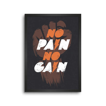 No Pain No Gain Motivation Poster