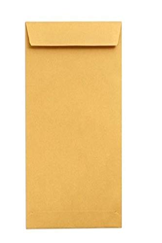 True-Ally Laminated Yellow Paper Cheque Size Envelope Ideal For Home Office Secure Mailing | Poly Laminated inside |