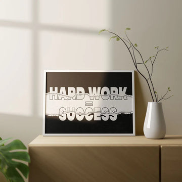 Hard Word Success Motivation Poster