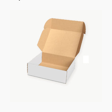 10.5 x 8 x 4 inch Tuck in Mailer Boxes - 3 ply - White