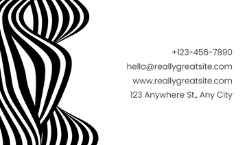 Black and White Clean Modern Studio Business Card
