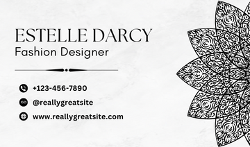 Black and White Elegant Business Card