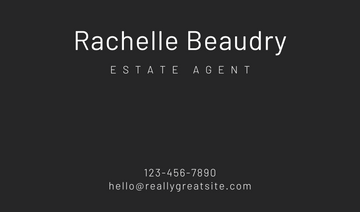 Black and White Modern Minimalist Marketing Agency Business Card