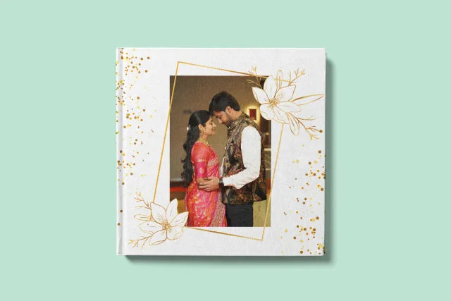 Modern Golden Wedding Photo Books