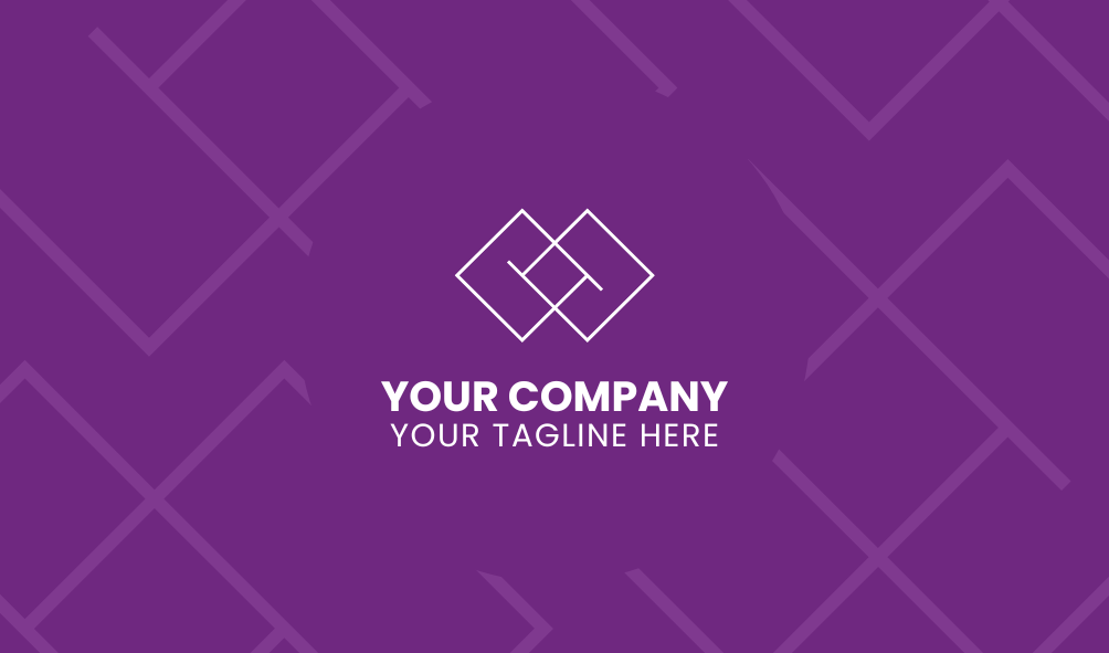 Purple Minimalist Modern Business Card