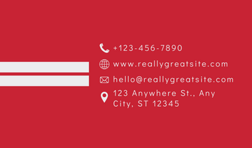 Red and Grey Minimal Business Card