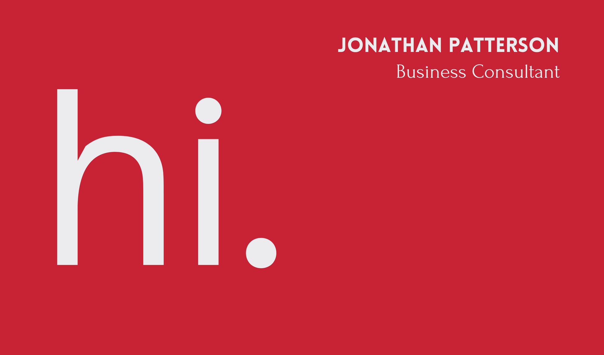 Red and Grey Minimal Business Card