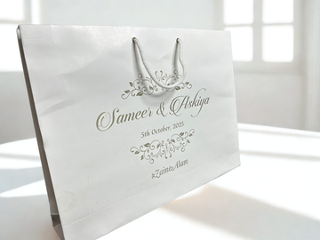 Custom Paper Carry Bag with Gold Foil Print | Premium Rope Handle Bag