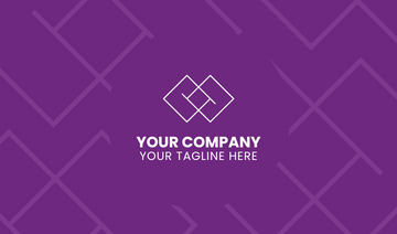 Purple Minimalist Modern Business Card