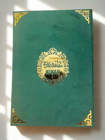 Emerald Green Velvet Nikah Nama Folder