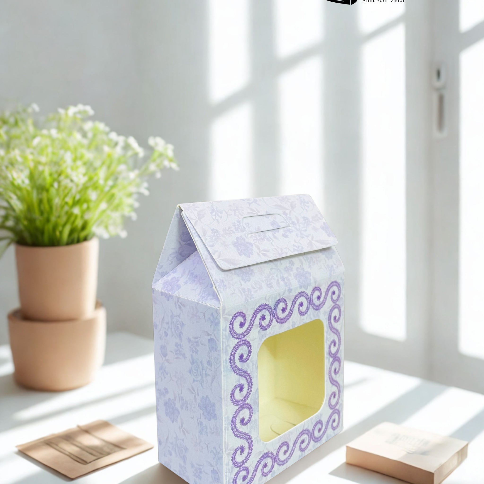 Window Gift Box with Handle