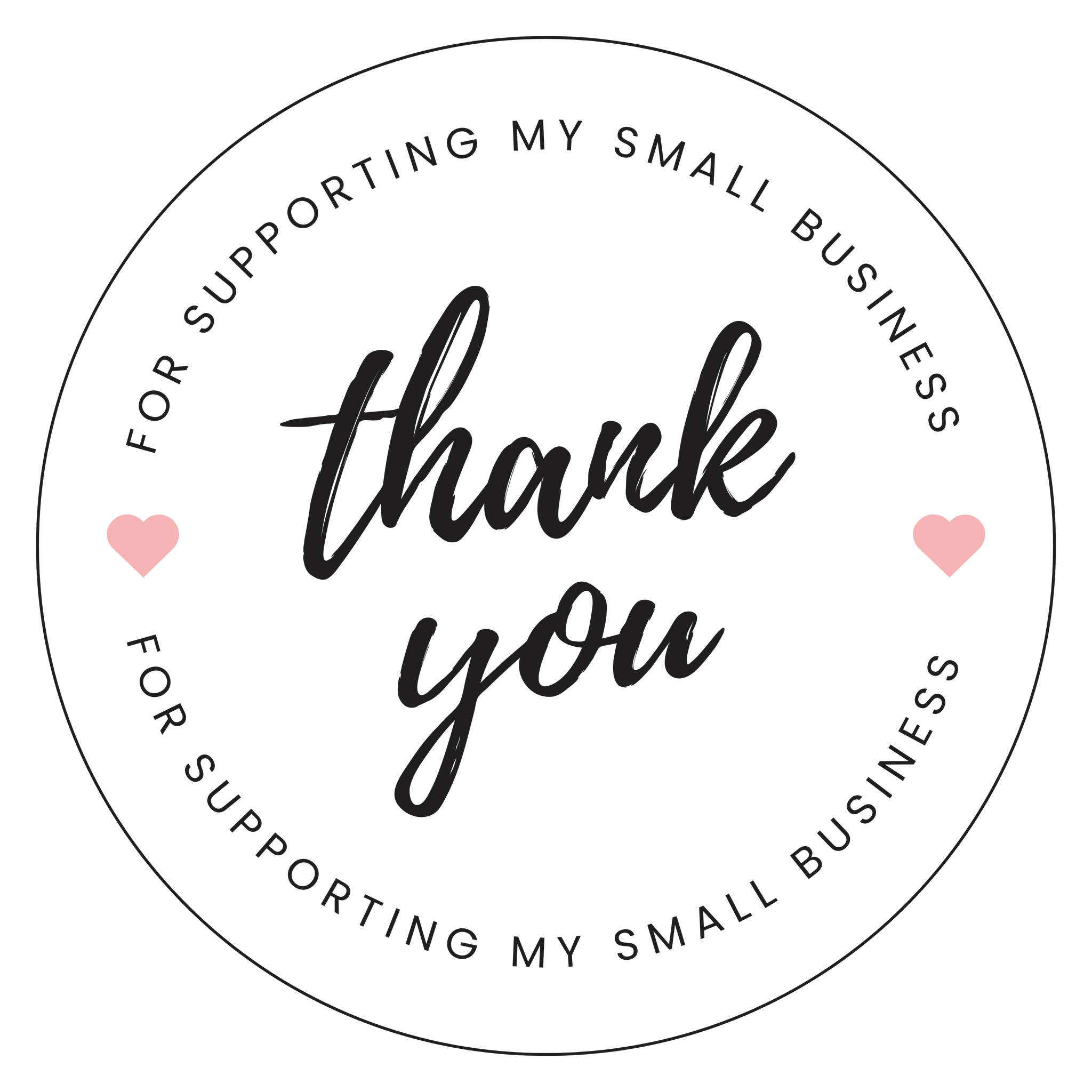 2 Inch Round Thank You Sticker – Small Business Packaging Labels