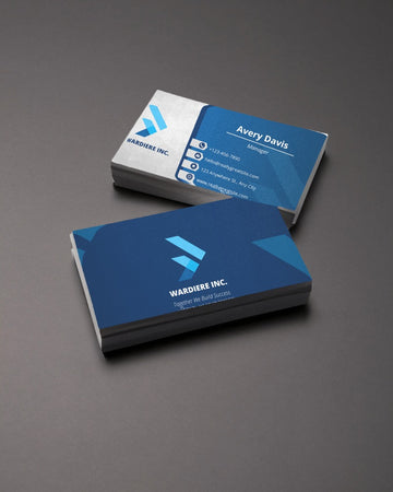 Blue Minimalist Corporate business Card