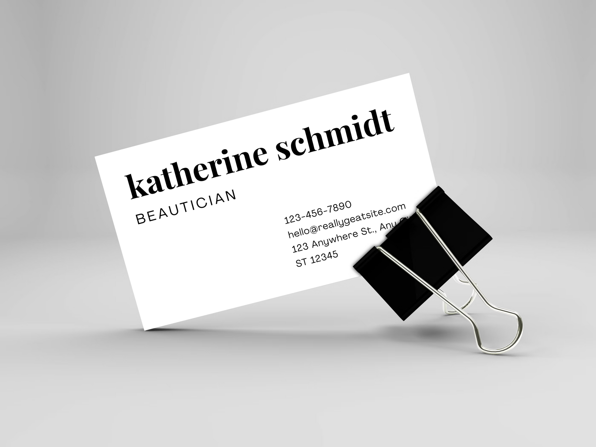 Black and White Doted Aesthetician Business Card