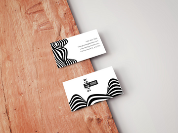 Black and White Clean Modern Studio Business Card