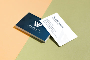 Navy and White Modern Business Card